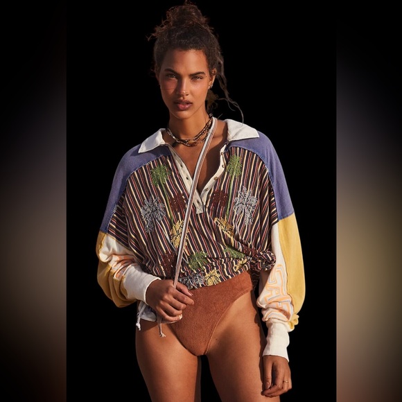 FREE PEOPLE MOVEMENT (RARE) SURF SAFARI TOP “Vintage”  Heritage Inspired💥 - Picture 2 of 11